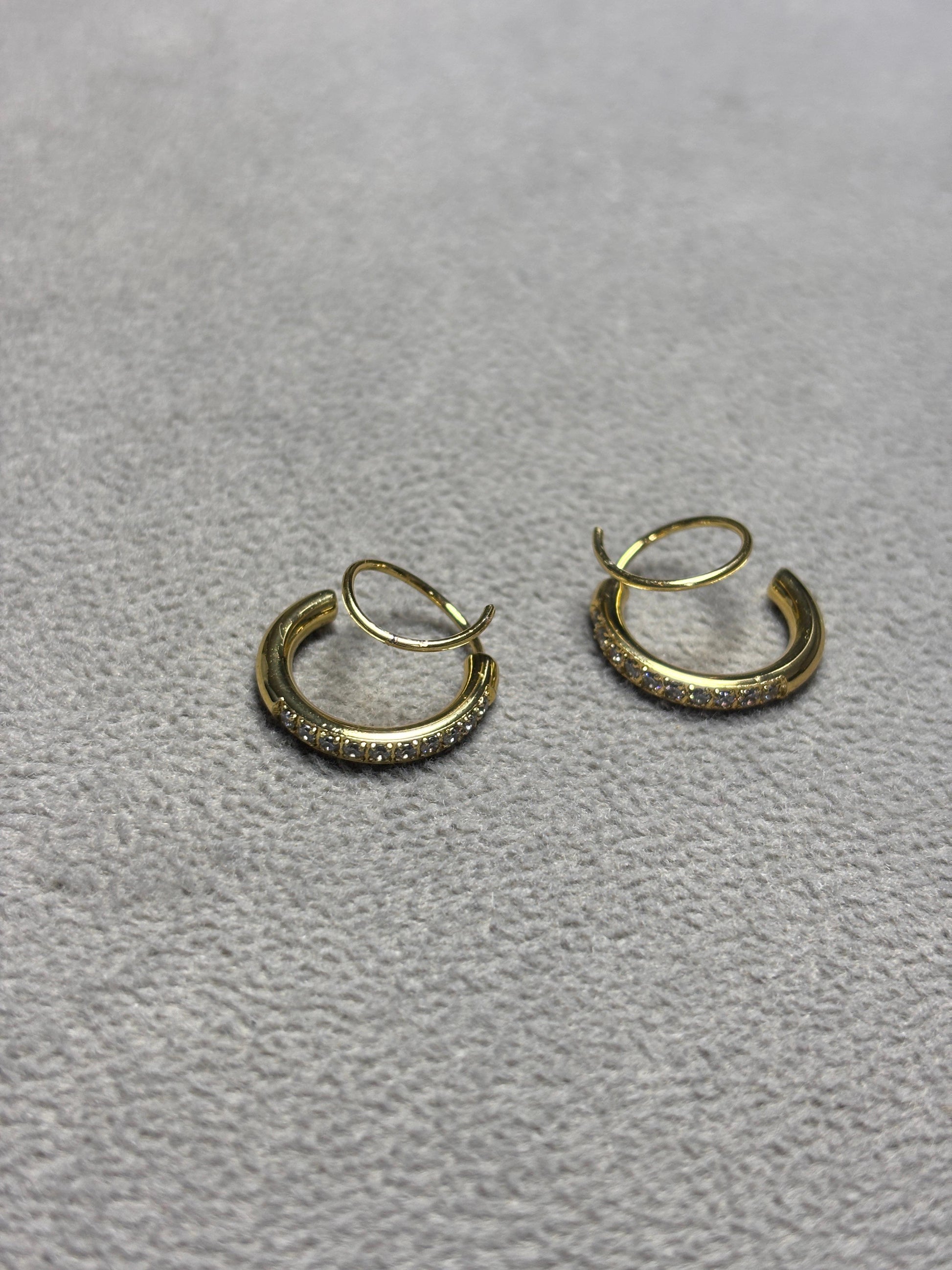 Golden Sparkle Hoop Earrings