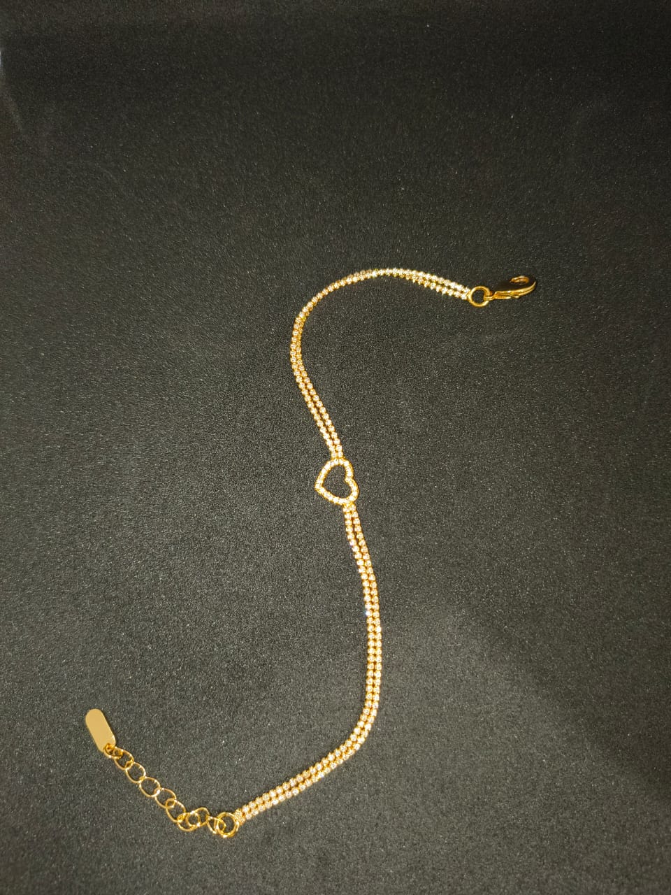 Golden Heart Charm Bracelet
