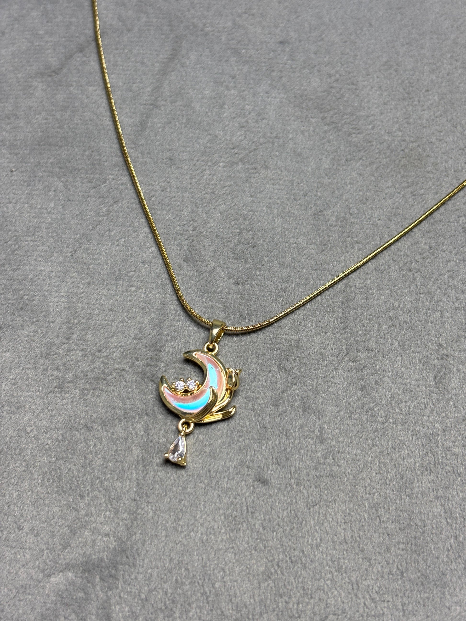 Moon & Star Pendant Necklace