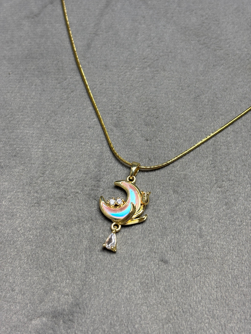 Moon & Star Pendant Necklace