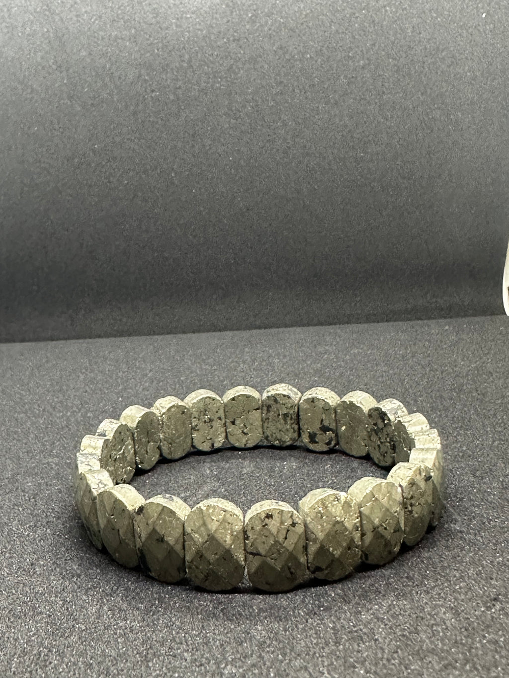 Light-Coded Pyrite Power Faceted Crystal Bracelet