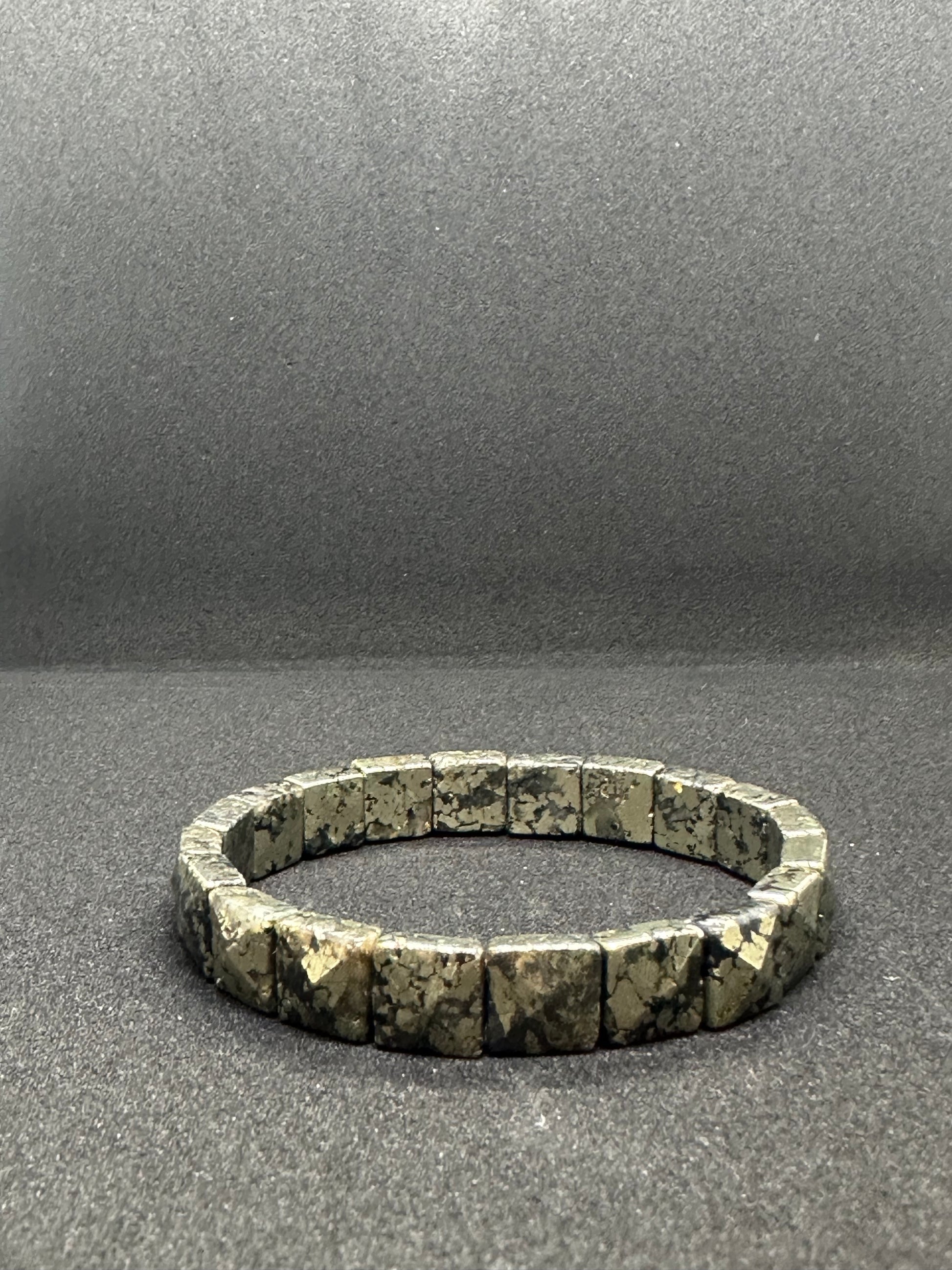 Light-Coded Pyrite Power Faceted Crystal Bracelet