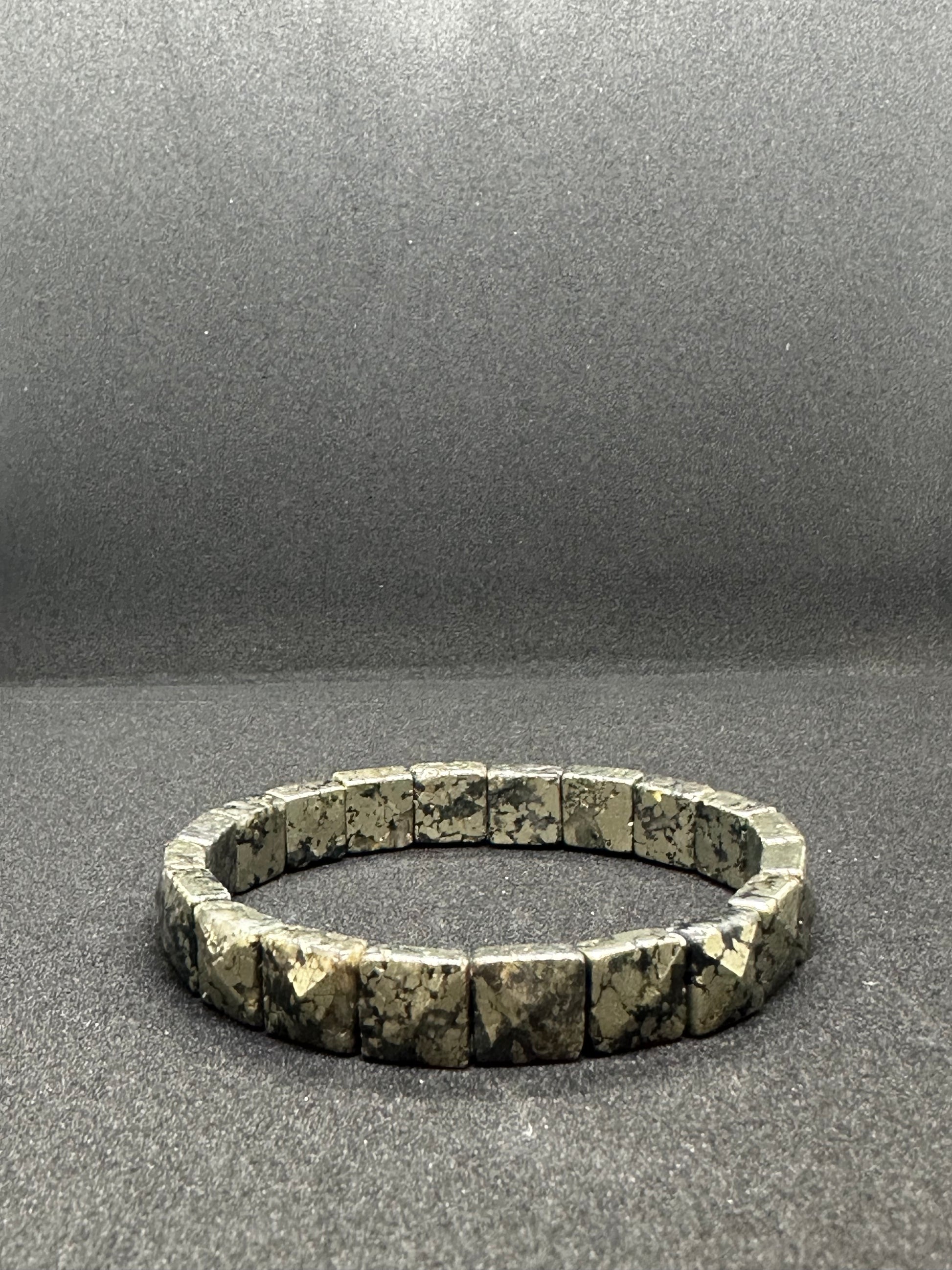 Light-Coded Pyrite Power Faceted Crystal Bracelet