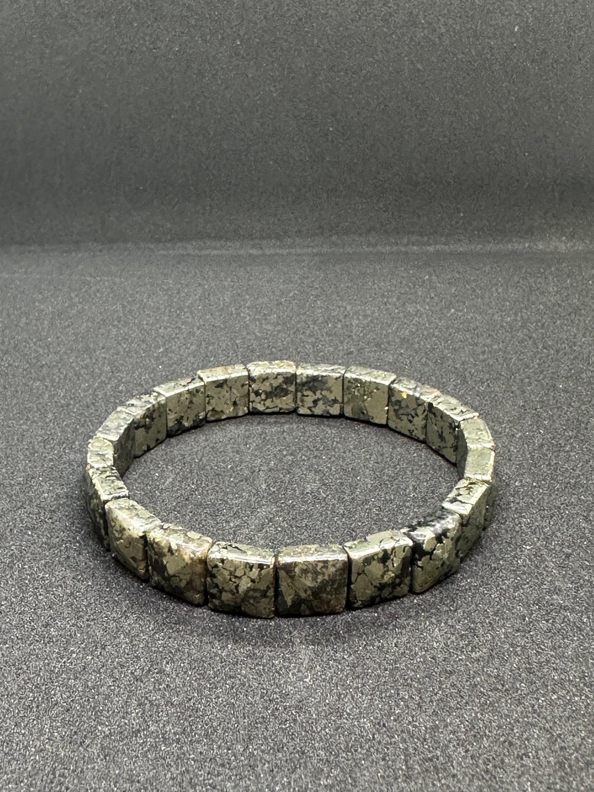 Light-Coded Pyrite Power Faceted Crystal Bracelet
