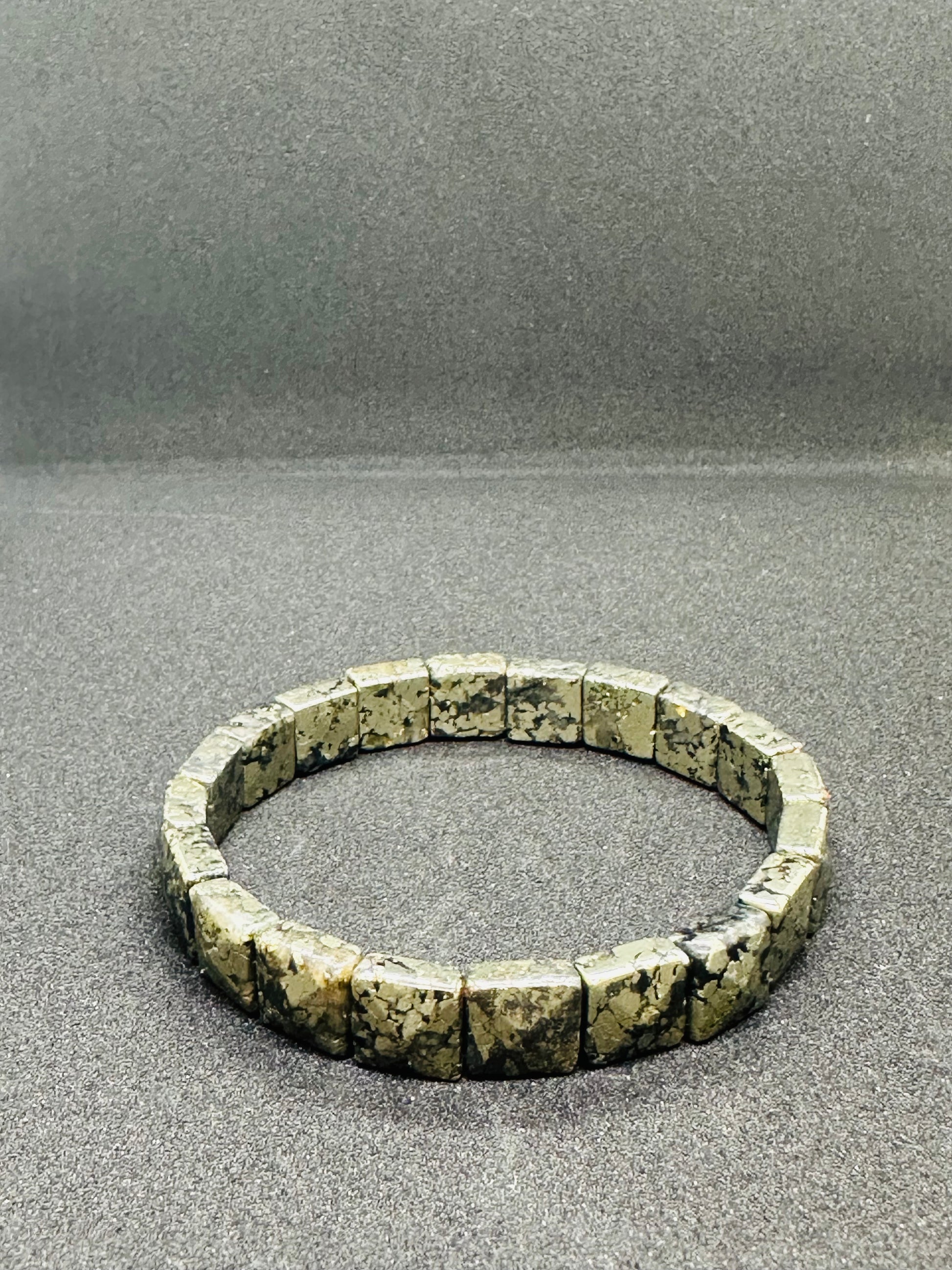 Light-Coded Pyrite Power Faceted Crystal Bracelet