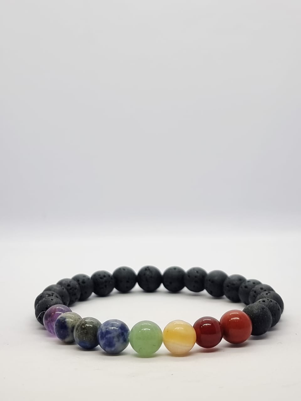 Lava and Seven Chakra Bracelet