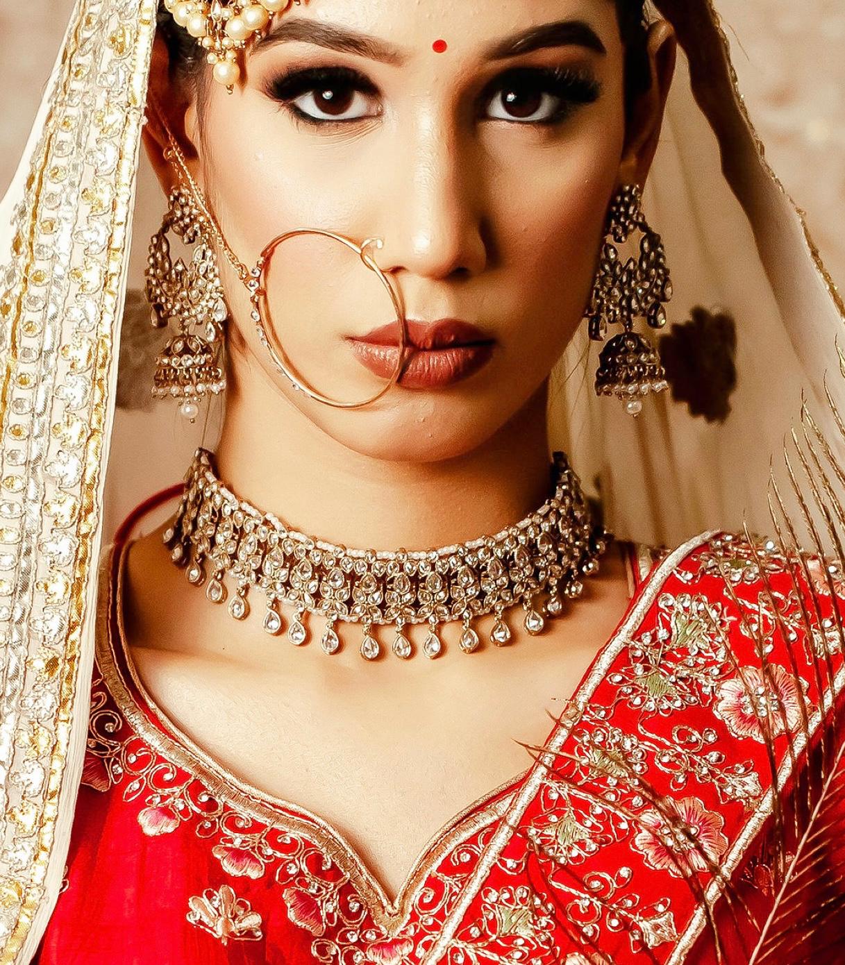Bridal Polki Choker Set with Earrings and Maang Tikka | Traditional Wedding Jewelry