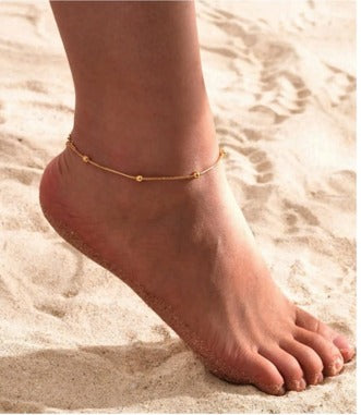 Solitaire Sparkle Anklet