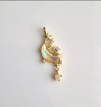 Moon & Star Pendant Necklace