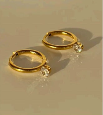 "Abstract Wavy Gold Drop Earrings