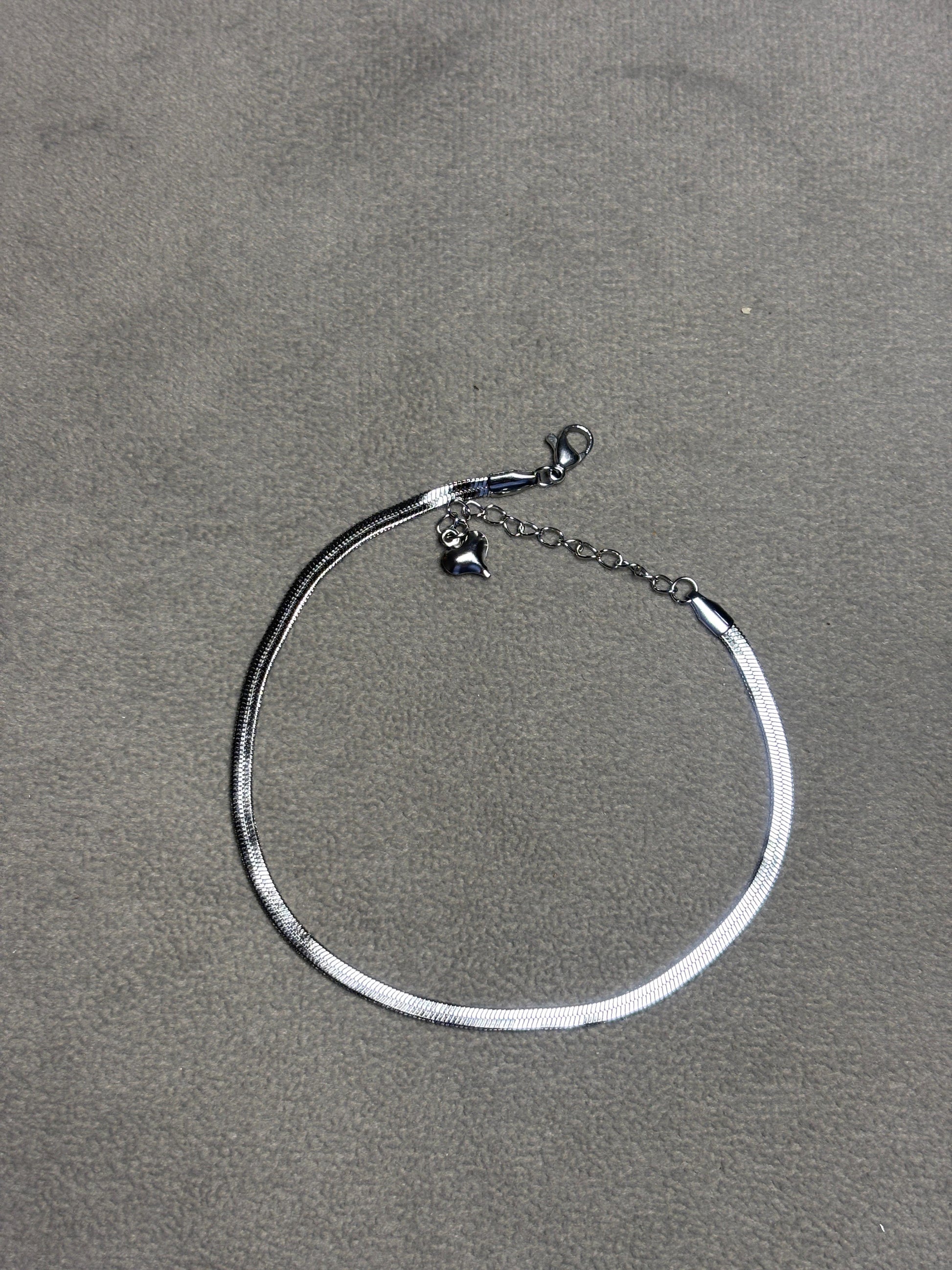GleamBelle Adjustable Silver Anklet