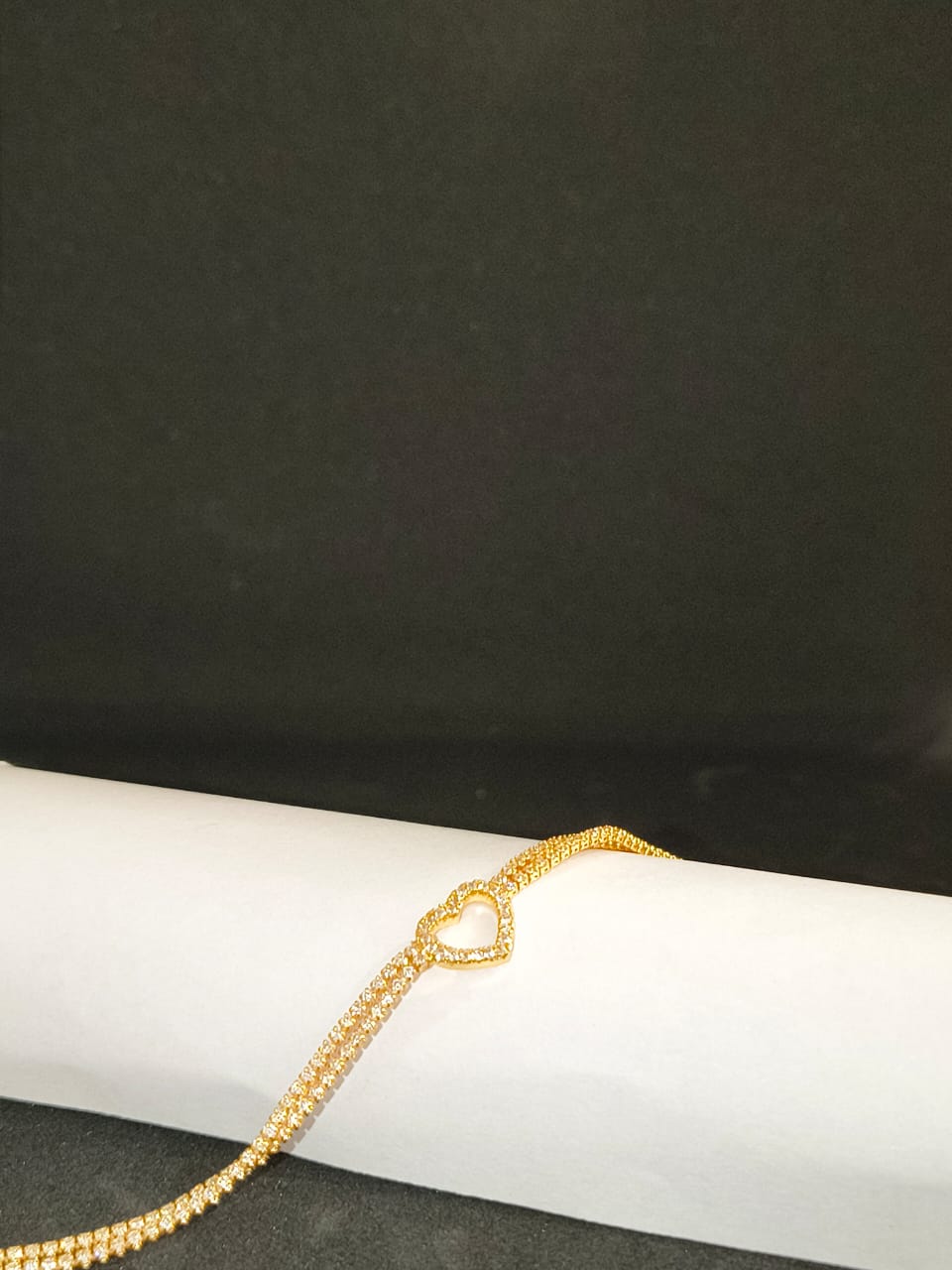Golden Heart Charm Bracelet