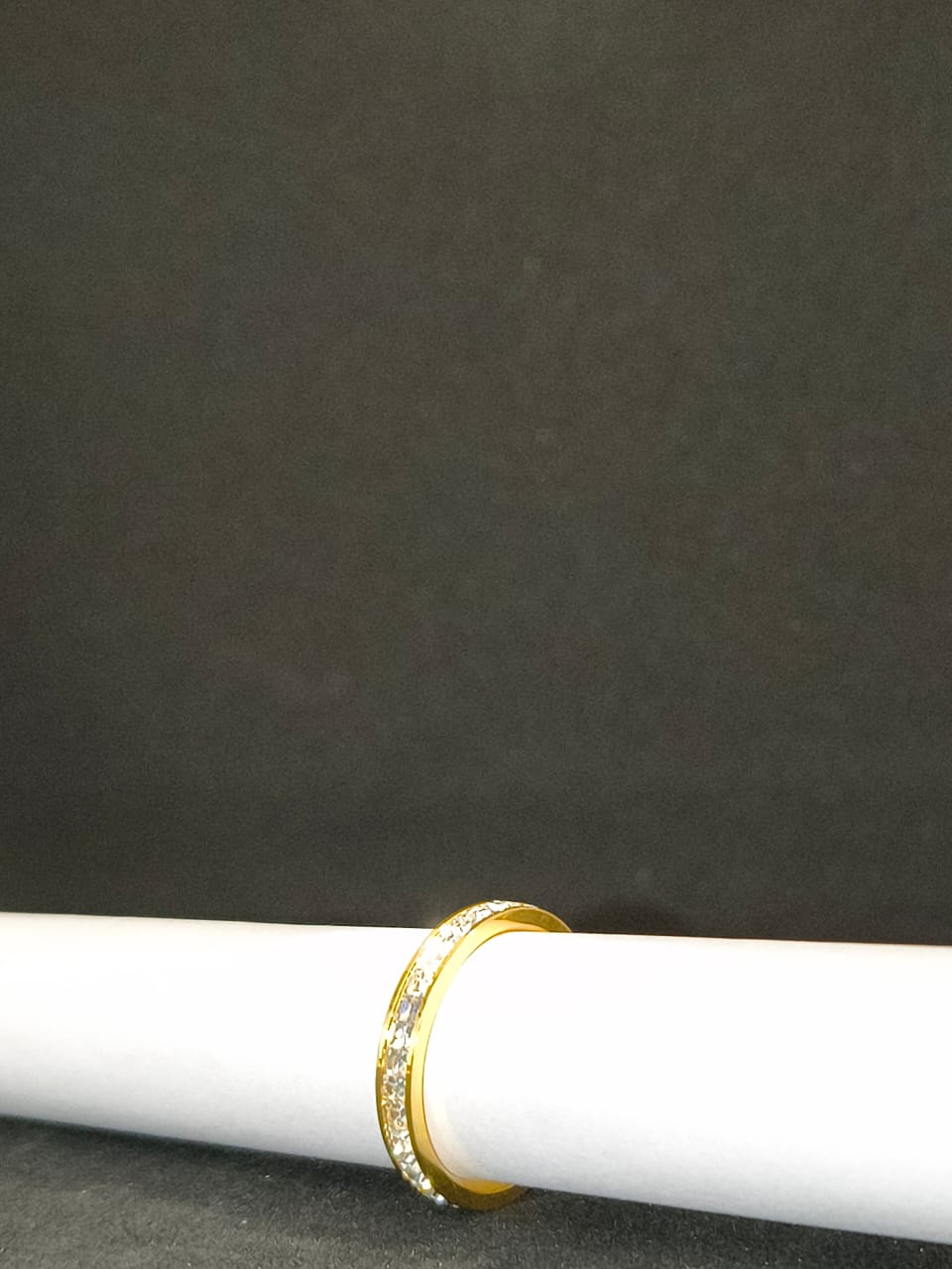 “Radiant Eternity Gold Ring