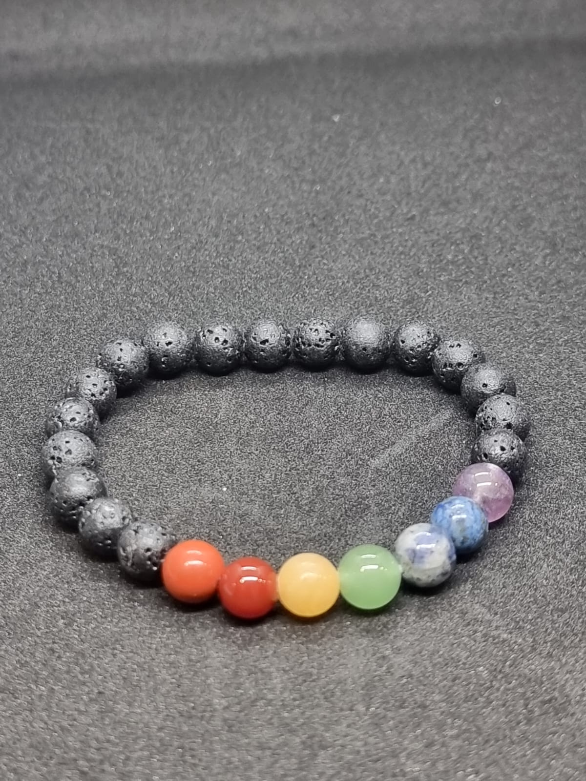 Lava and Seven Chakra Bracelet