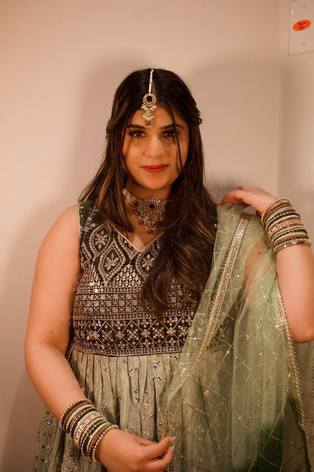 OLIVE Green Partywear Choker Necklace, Earrings & Tikka Set | Indian Jewelry | South Asian Jewelry | Olive Necklace Set | Olive Jewelry