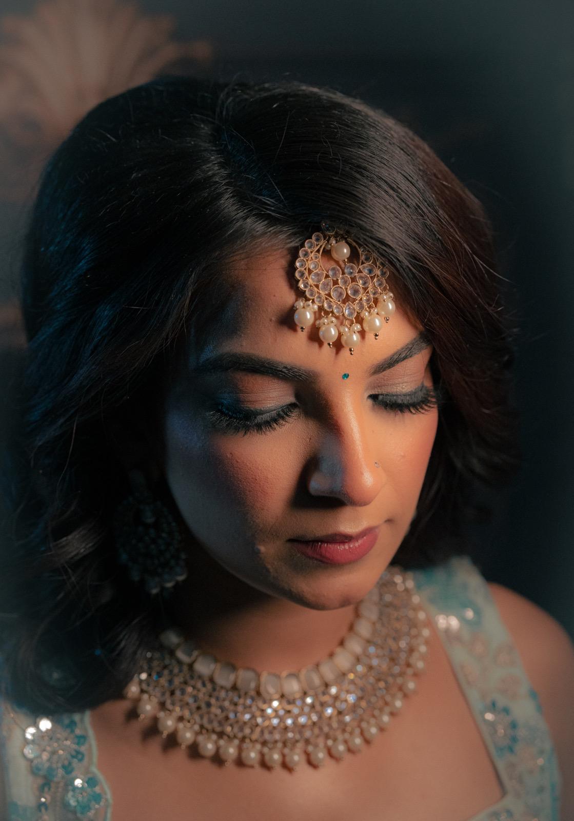 Silver Necklace, Earrings & Tikka Set | Indian Jewelry | South Asian Jewelry | Silver Bridal Set | Danglers | Partywear | Grey Necklace