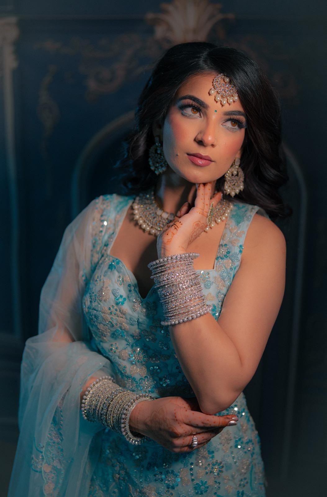 Silver Necklace, Earrings & Tikka Set | Indian Jewelry | South Asian Jewelry | Silver Bridal Set | Danglers | Partywear | Grey Necklace
