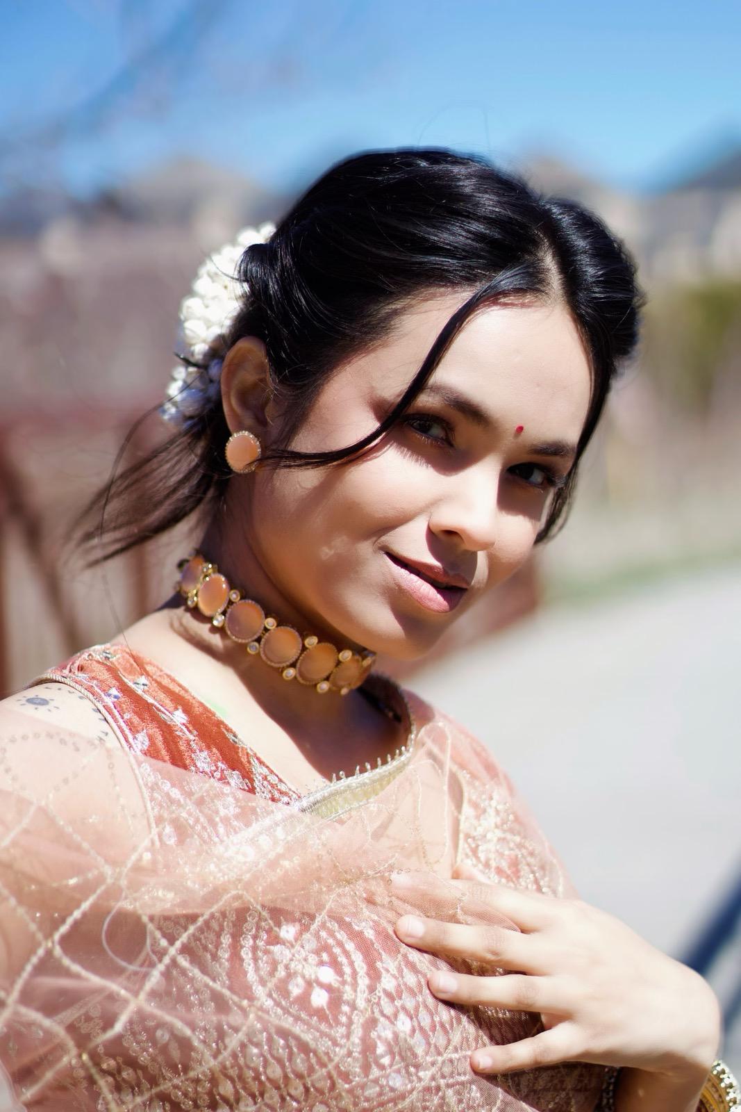 PEACH Necklace | Indian Jewelry | South Asian Jewelry | Stud Earrings | Partywear | Peach Jewelry | Peach Choker Necklace Set | Peach Studs