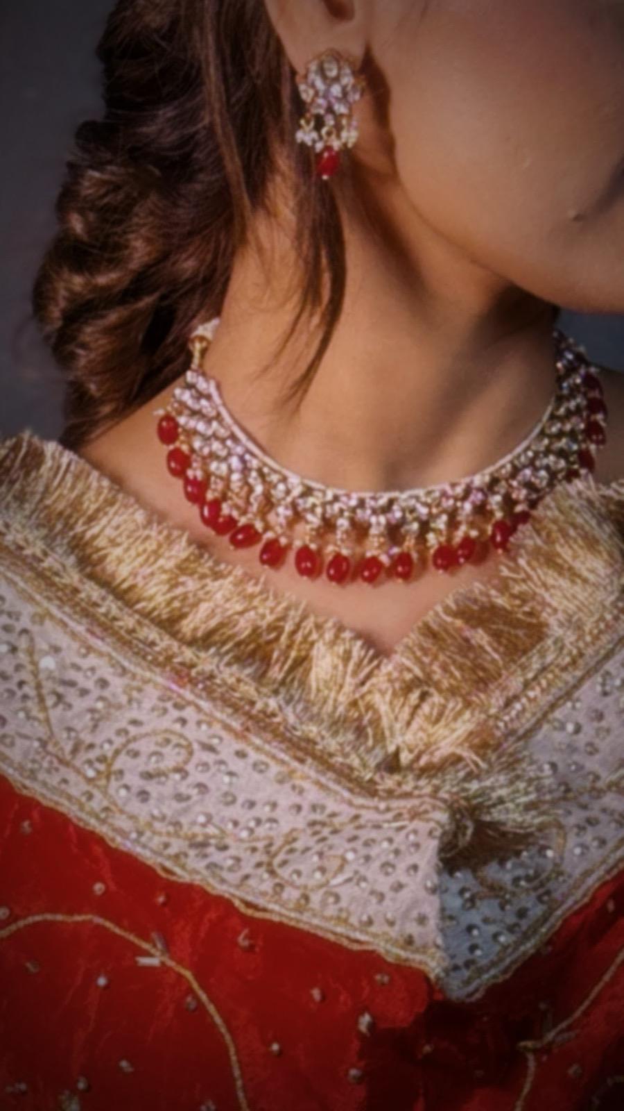 MAROON Necklace Set | Earrings & Tikka Set | Indian Jewelry | South Asian Jewelry | Tikka | Maroon Necklace | Maroon Earrings | Maroon