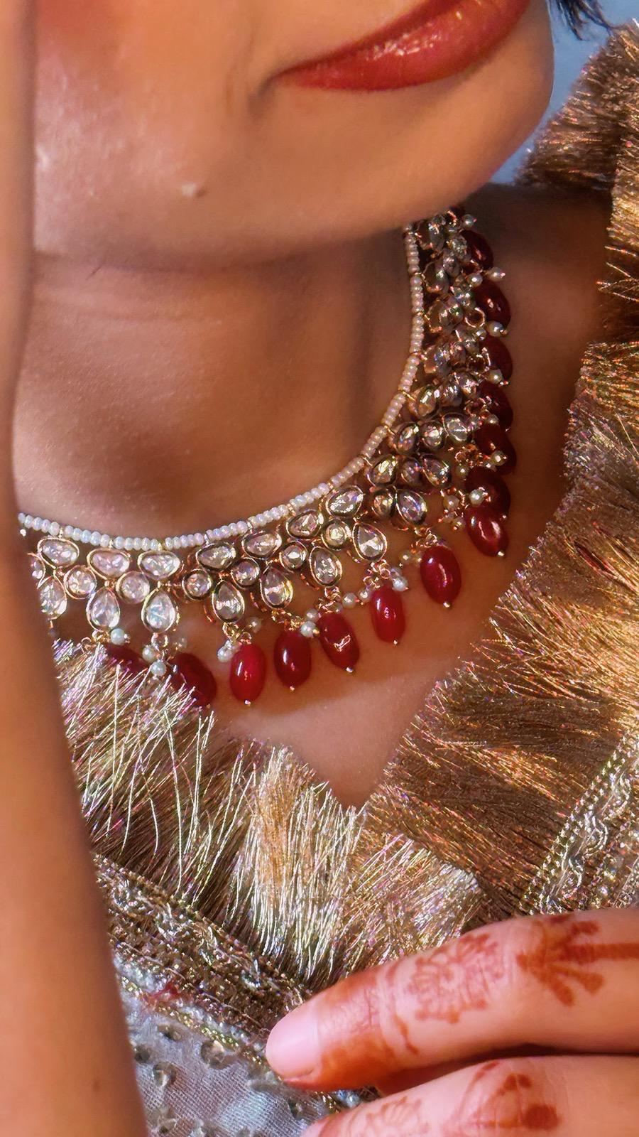 MAROON Necklace Set | Earrings & Tikka Set | Indian Jewelry | South Asian Jewelry | Tikka | Maroon Necklace | Maroon Earrings | Maroon