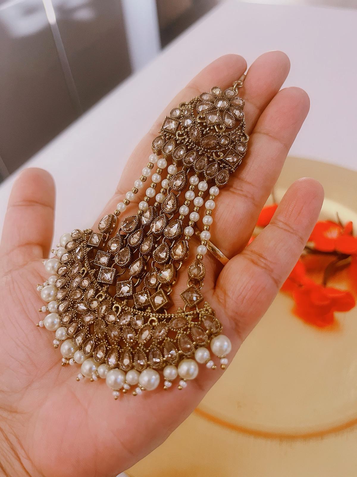 Bridal Paasa White | Moon Pasa Punjabi Jhumar | Indian Jewellery Jewellery Antique Gold Pasa Indian Bridal Jewellery Bollywood Jewellery