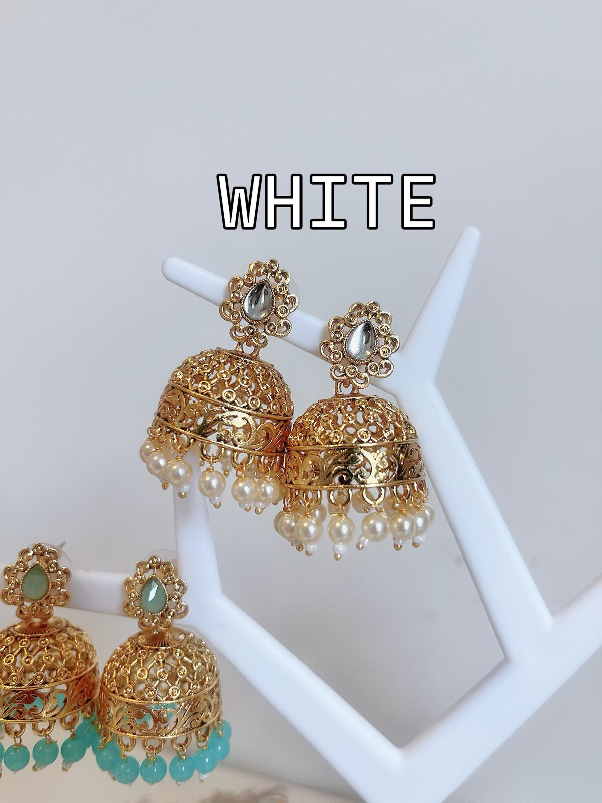 Multicolor Jhumka | Gold plated Jhumka | Pink Jhumka | Mint Jhumka | Peach Jhumka | Maroon Jhumka | Red Jhumka | Green Jhumka | Olive Jhumka
