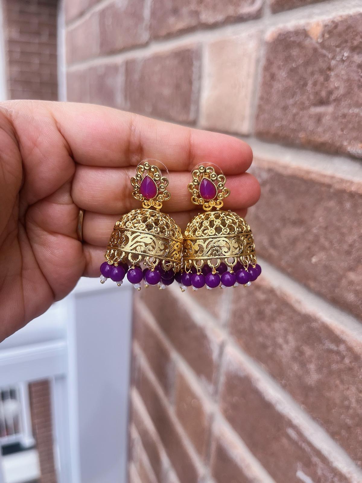 Multicolor Jhumka | Gold plated Jhumka | Pink Jhumka | Mint Jhumka | Peach Jhumka | Maroon Jhumka | Red Jhumka | Green Jhumka | Olive Jhumka