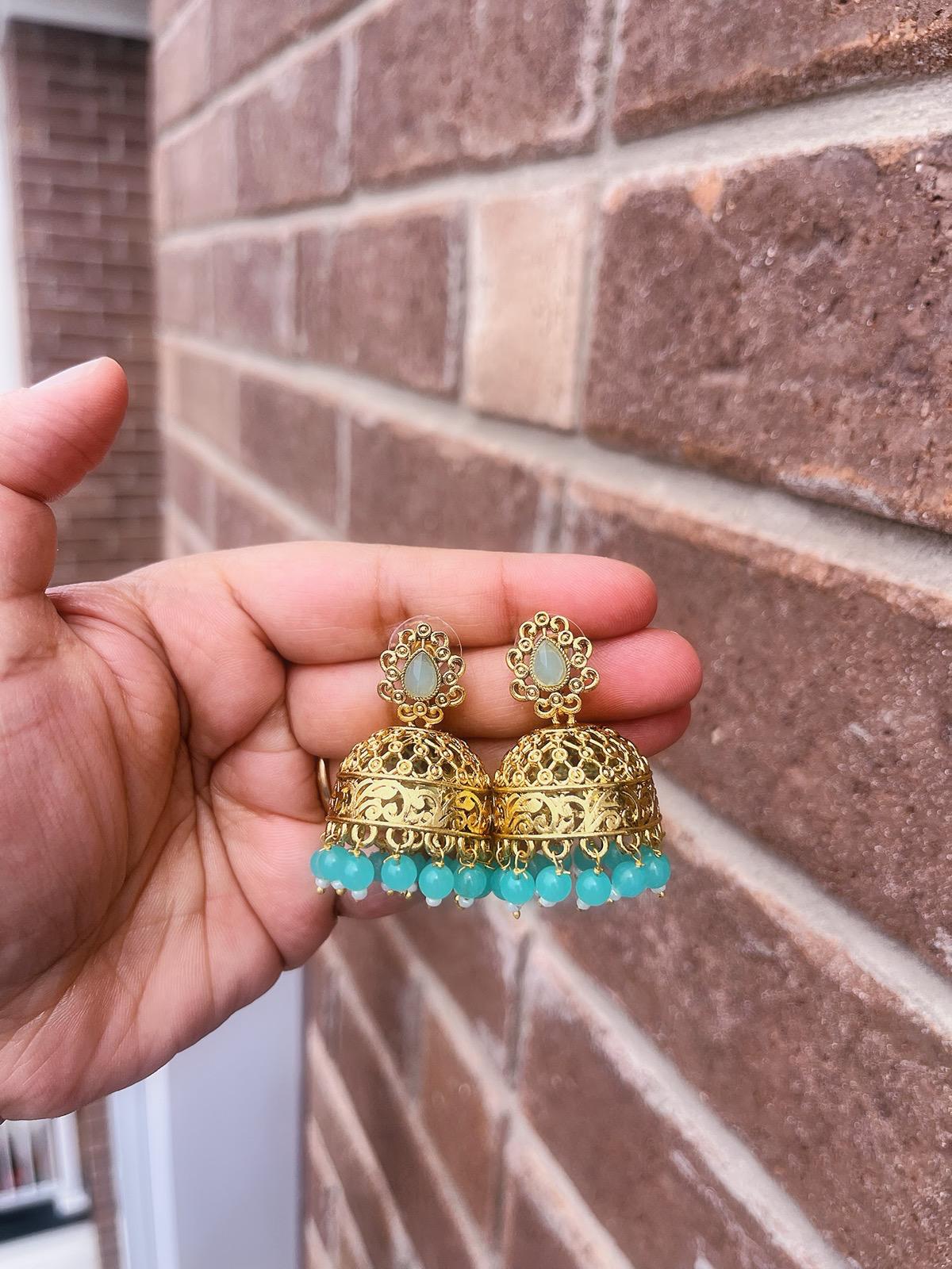 Multicolor Jhumka | Gold plated Jhumka | Pink Jhumka | Mint Jhumka | Peach Jhumka | Maroon Jhumka | Red Jhumka | Green Jhumka | Olive Jhumka