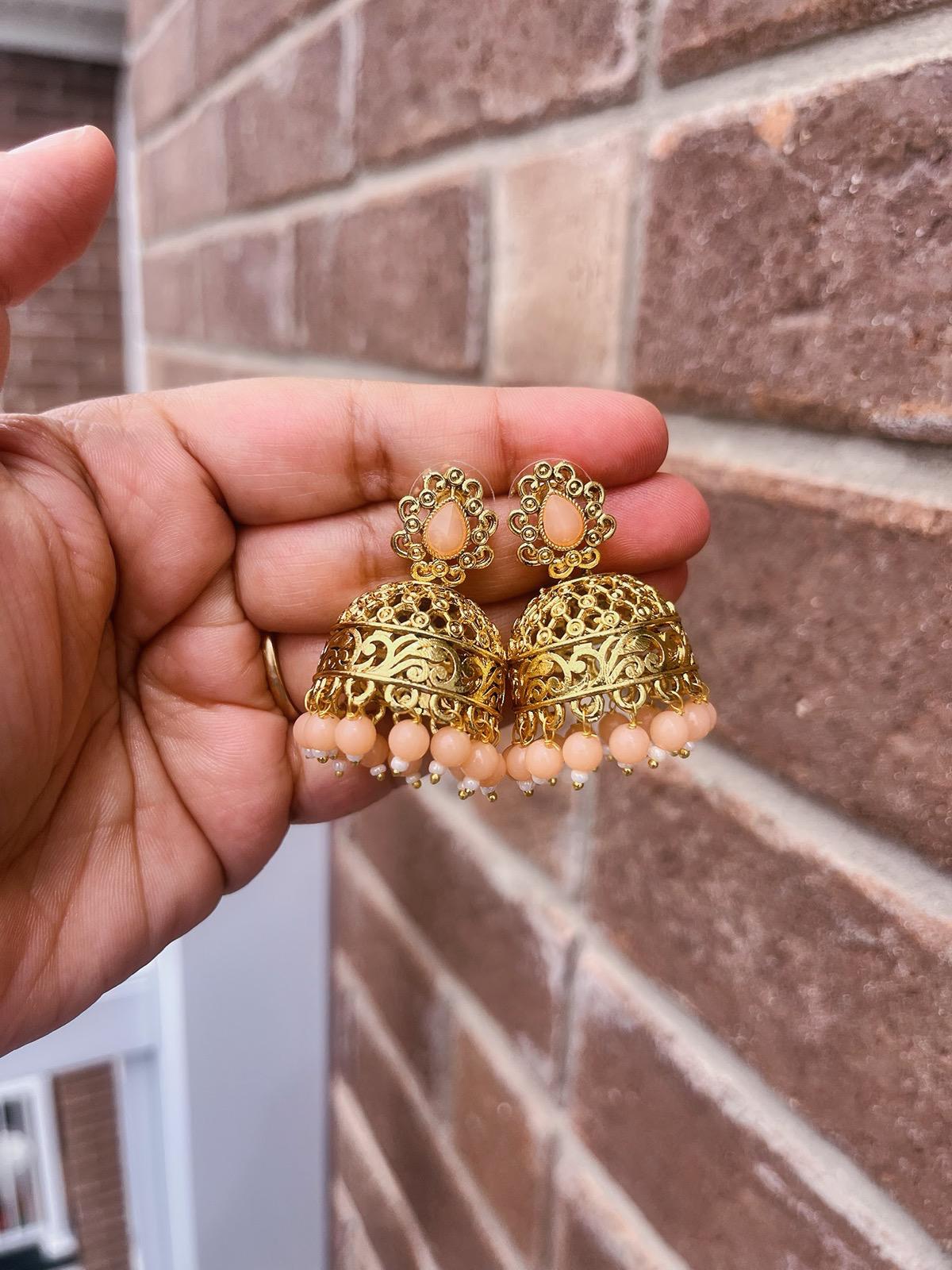 Multicolor Jhumka | Gold plated Jhumka | Pink Jhumka | Mint Jhumka | Peach Jhumka | Maroon Jhumka | Red Jhumka | Green Jhumka | Olive Jhumka