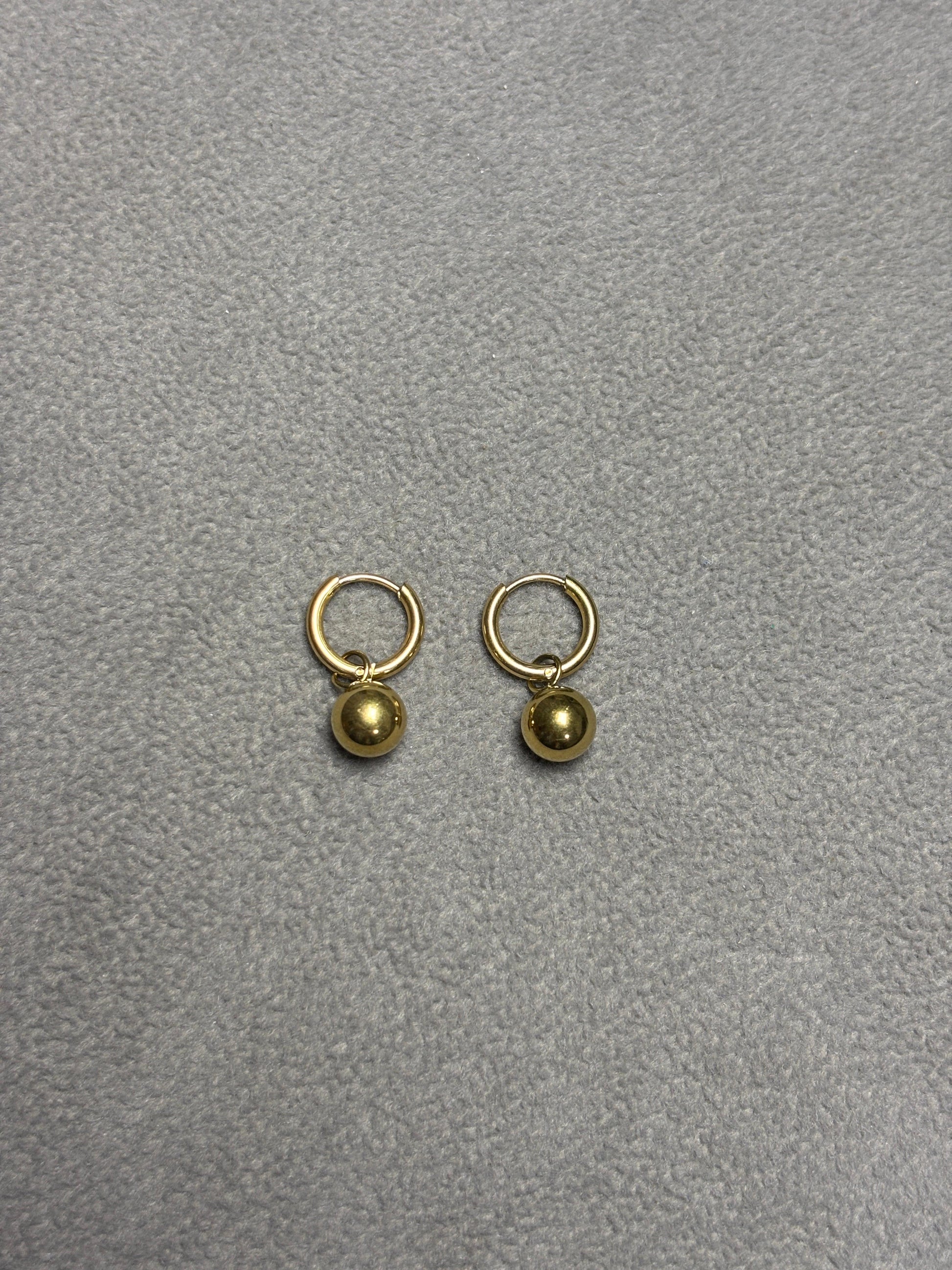 Golden Glow Orb Hoop Earrings – Gold Plated Everyday Luxe