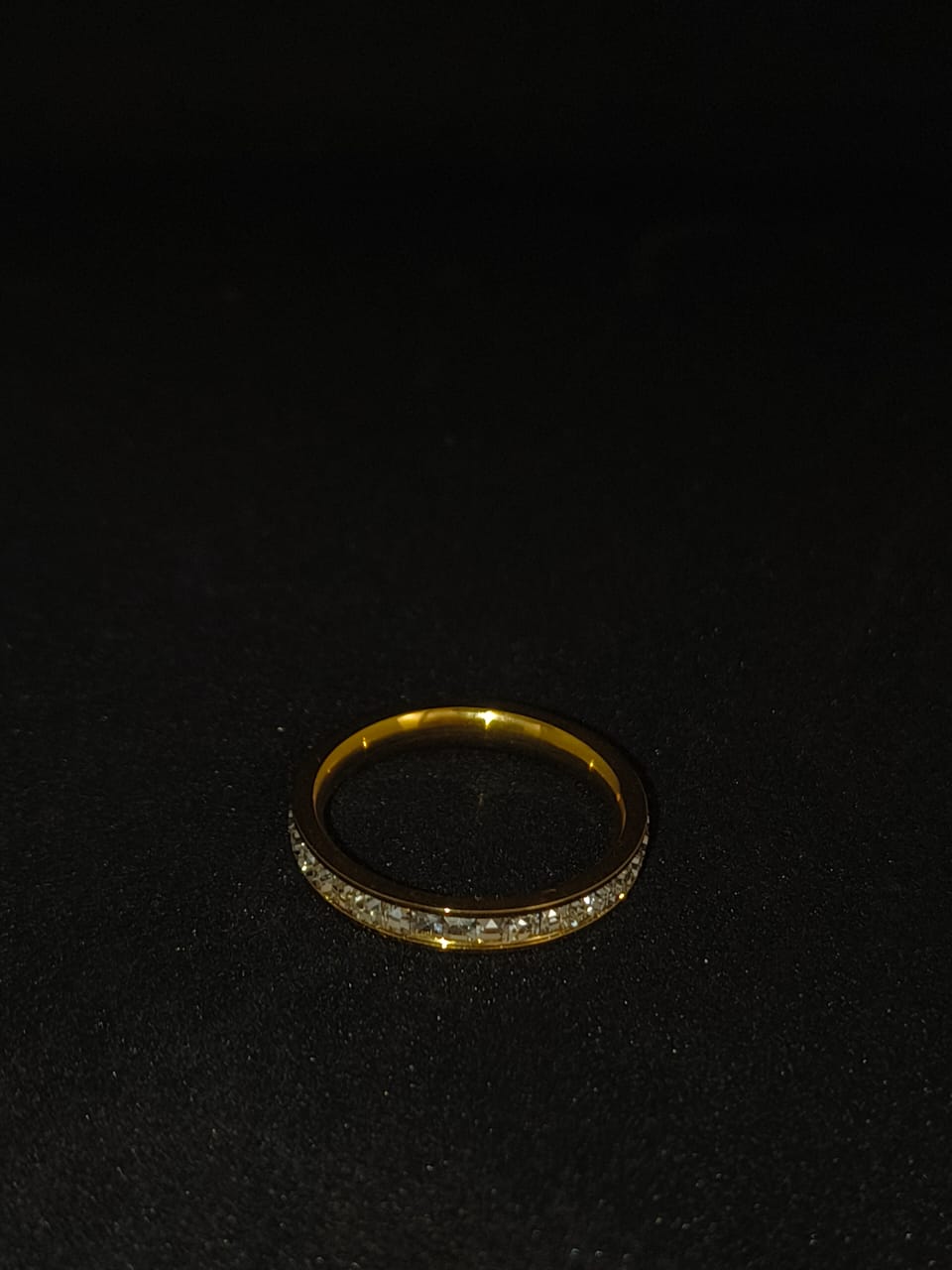 “Radiant Eternity Gold Ring